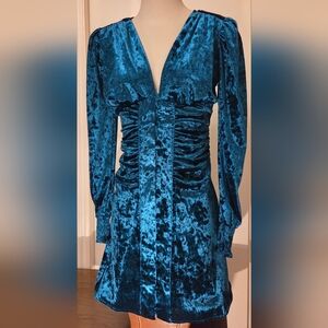 Oak & Trellis Crushed Velvet Mini Dress